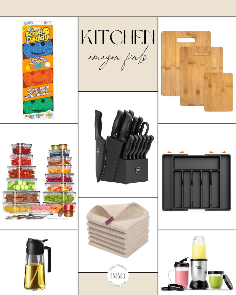 Kitchen finds from Amazon!


best sellers, kitchen finds, cutting board,  scrub daddy, cleaning, knives set, plastic containers, nutribullet 

 #LTKHome #LTKFindsUnder100