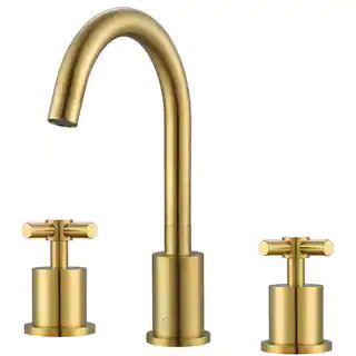 Prima 3 8 in. Widespread 2-Handle Bathroom Faucet in Brushed Titanium Gold | The Home Depot