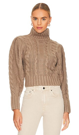 Haisley Sweater in Brown | Revolve Clothing (Global)