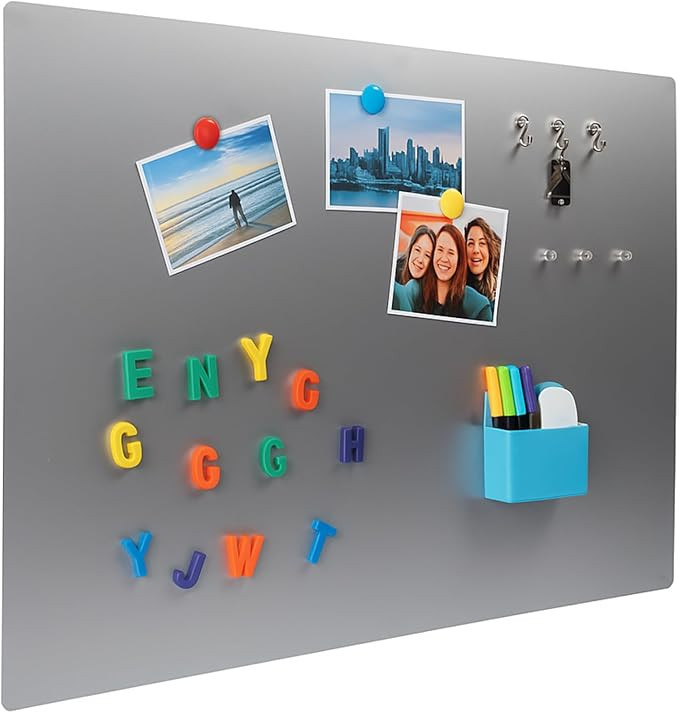 Ooivie A1 Magnetic Board for Wall (595 x 840mm, No Holes) - Brushed Stainless Steel Magnet Board ... | Amazon (UK)