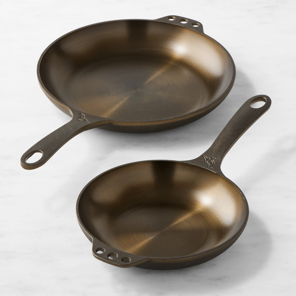 Smithey Seasoned Cast Iron Chef Skillet, Set of 2 | Williams-Sonoma