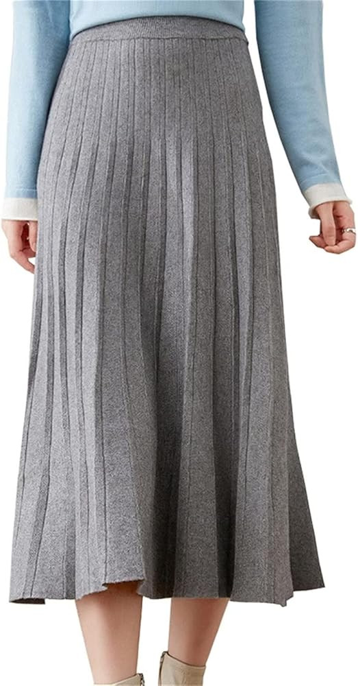Beralst Women's Pleated Knit Sweater Midi Skirts | Amazon (US)