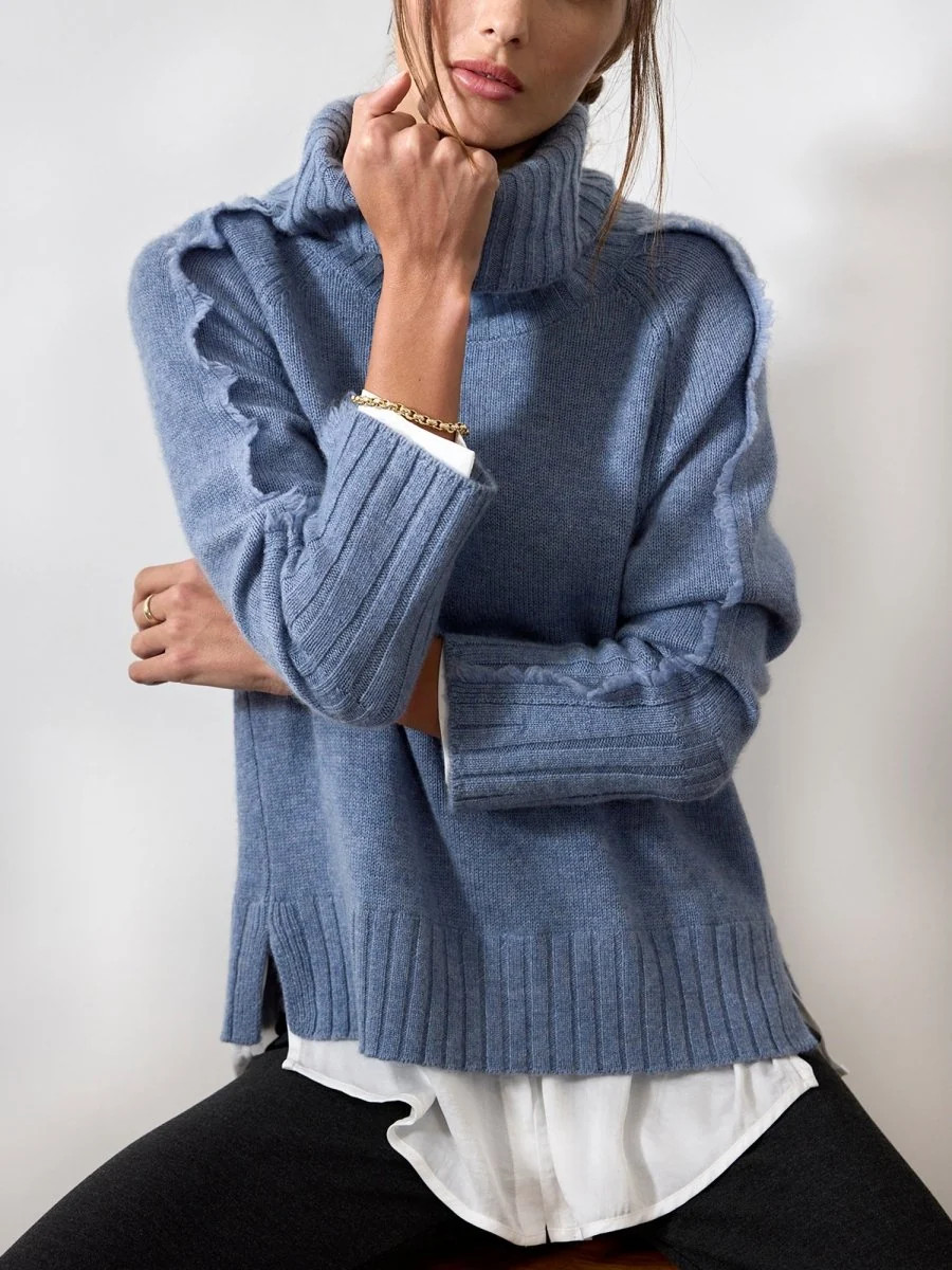 Brochu Walker | Women's Jolie Fringe Layered Looker in Celeste Blue Melange | Brochu Walker