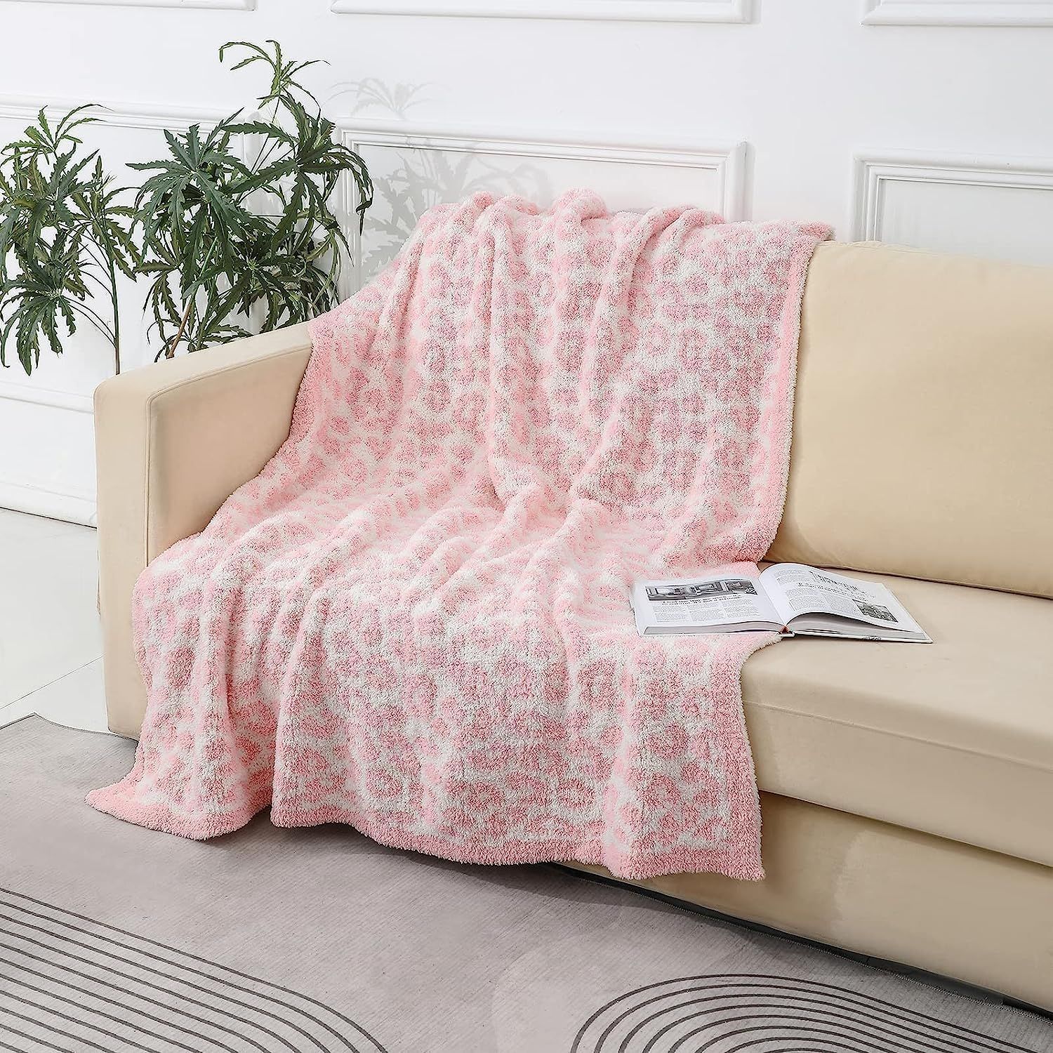 DOOWELL Throw Blankets, Leopard Print Ultra Soft Fleece Blanket, Suitable for Chair Sofa Couch Be... | Amazon (US)