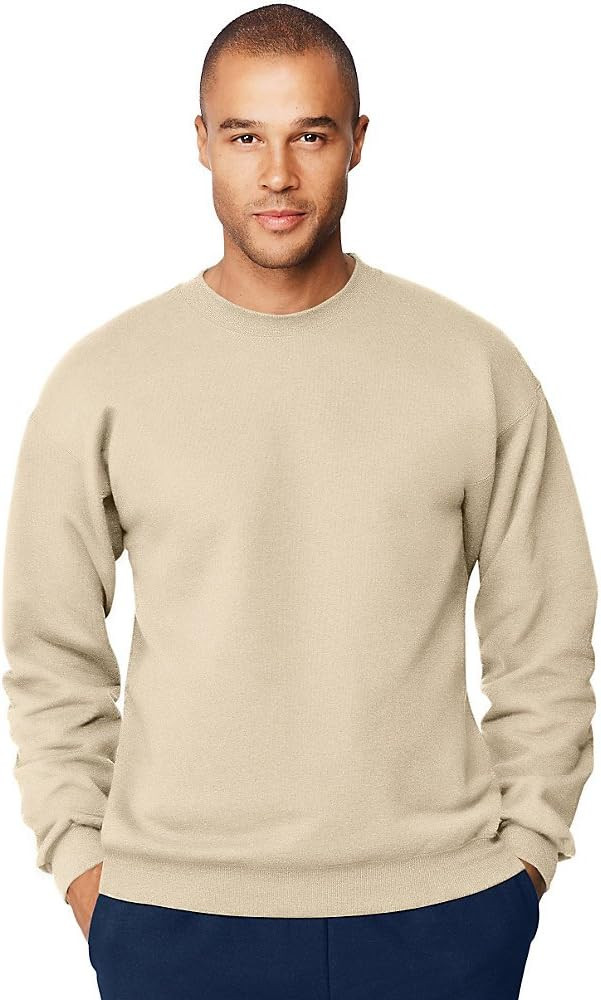 Hanes Ultimate, Heavyweight Fleece Sweatshirt, Crewneck Pullover for Men | Amazon (US)