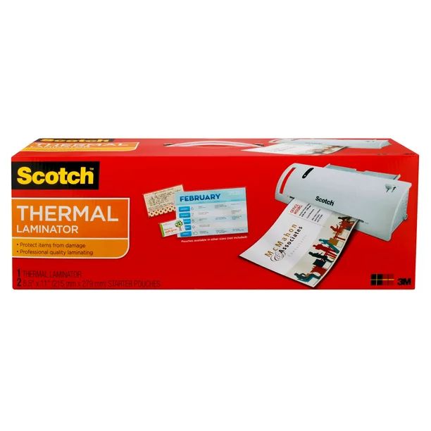 Scotch Thermal Laminator Plus 2 Letter Size Pouches (TL902) | Walmart (US)