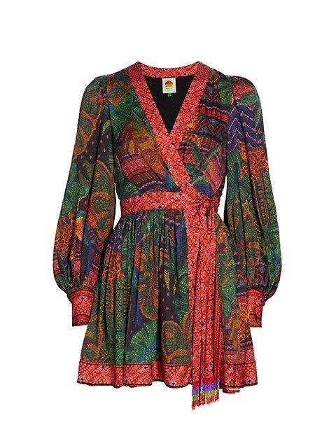 Forest Tapestry Wrap Dress | Saks Fifth Avenue