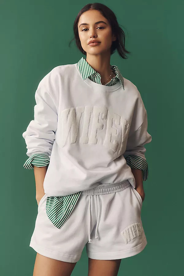 Wifey Crew-Neck Sweatshirt | Anthropologie (US)