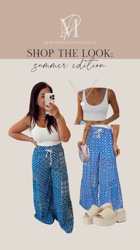 I love these pants for the summer!! I got them in a size medium and the top is in a size small! summer pants, petite summer pants, bigger bust friendly crop top, summer outfits, casual summer outfits

#LTKStyleTip #LTKFindsUnder50 #LTKSeasonal