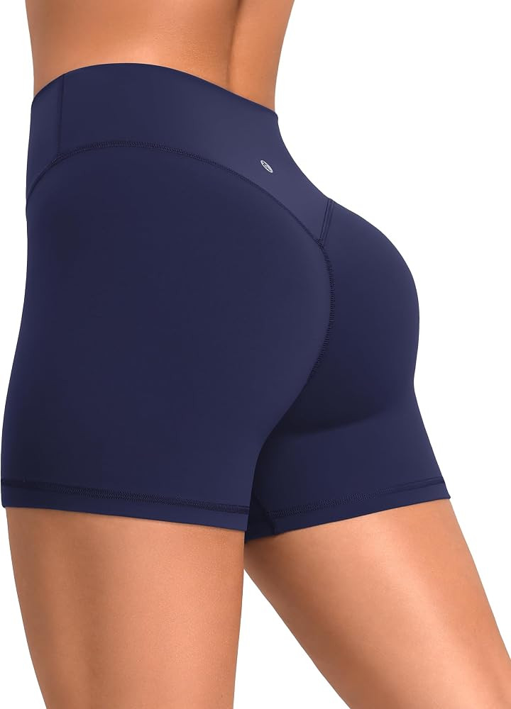 Colorfulkoala Sculptiva Butt-Lifting Biker Shorts Womens 4" Hidden Scrunch Workout Shorts, No Front Seam High-Waisted Shorts | Amazon (US)