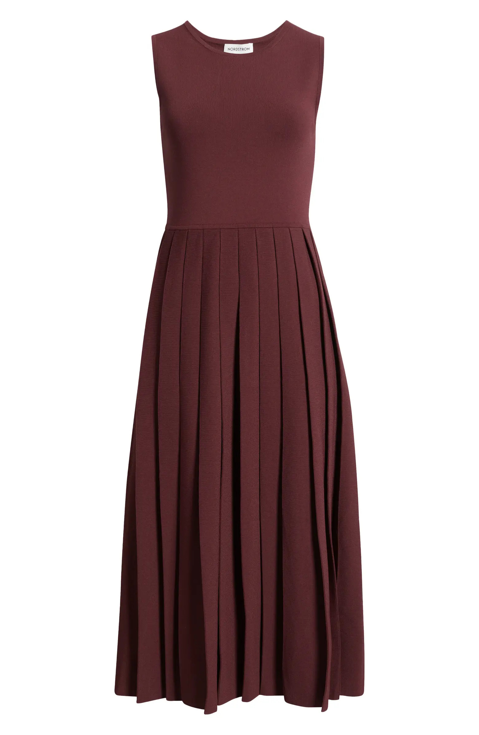 Sleeveless Pleated Sweater Dress | Nordstrom