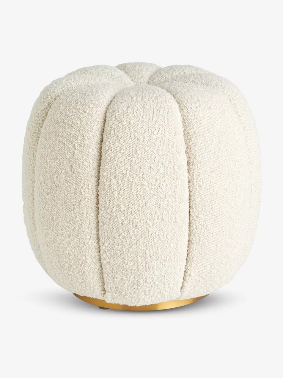Sofia bouclé footstool 43cm | Selfridges