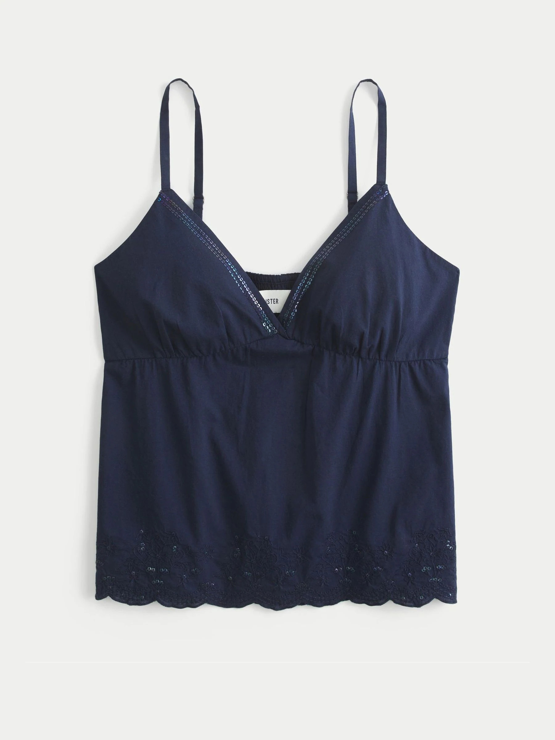 Hollister Hollister Blue Embroidered Sequin Top | Next US