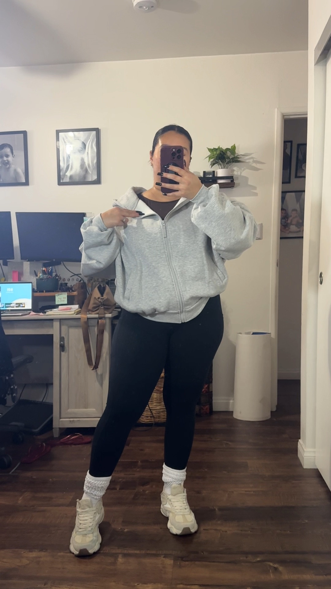 Love a cozy oversized sweater. The viral blogilates sweater is back and she’s the cutest. So cozy and quality is amazing. 

Sweater- XL / I wanted an oversized fit. A little cropped but because I sized up it runs big 
Long sleeve underneath- large / tts / sheer/ super comfortable 
Leggings- medium / tts / what proof 
Sneakers- 8.5/ tts 

Cozy outfit 
Casual outfit 
Midsize fashion
Midsize outfit 
Airport outfit 
Travel outfit 
Mom outfit idea 
Cyber week 
Ootd 

#LTKMidsize #LTKCyberWeek #LTKootd