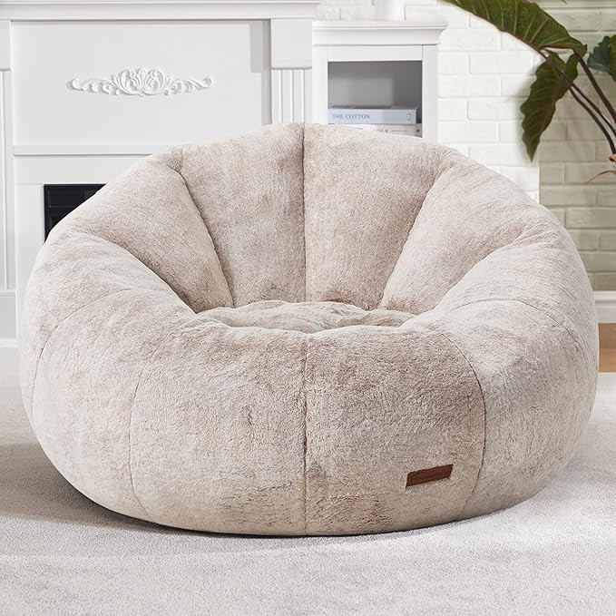 Hobestluk Bean Bag Chairs Large Bean Bag Couch for Adults Stuffed Sofa Chair Comfy Giant Bean Bag... | Amazon (US)