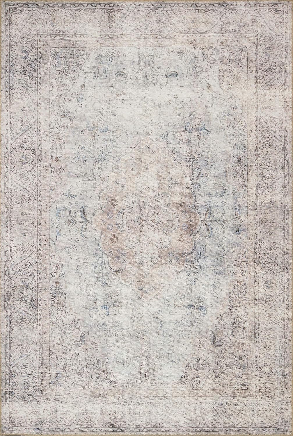 Loloi II Loren Collection LQ-04 Silver / Slate, Traditional 2'-3" x 3'-9" Accent Rug | Amazon (US)