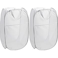Collapsible Mesh Pop Up Laundry Hamper with Wide Opening and Side Pocket – Breathable, Sturdy, ... | Amazon (US)