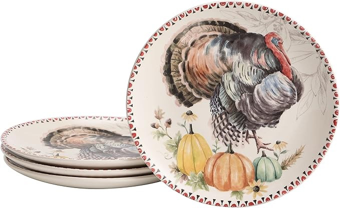 Bico Blessing Season Ceramic Salad Plates, 8.75 inch, Set of 4, for Salad, Appetizer, Microwave &... | Amazon (US)