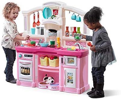 Step2 Fun with Friends Kitchen | Pink Kitchen with Realistic Lights & Sounds |Play Kitchen Set | ... | Amazon (US)