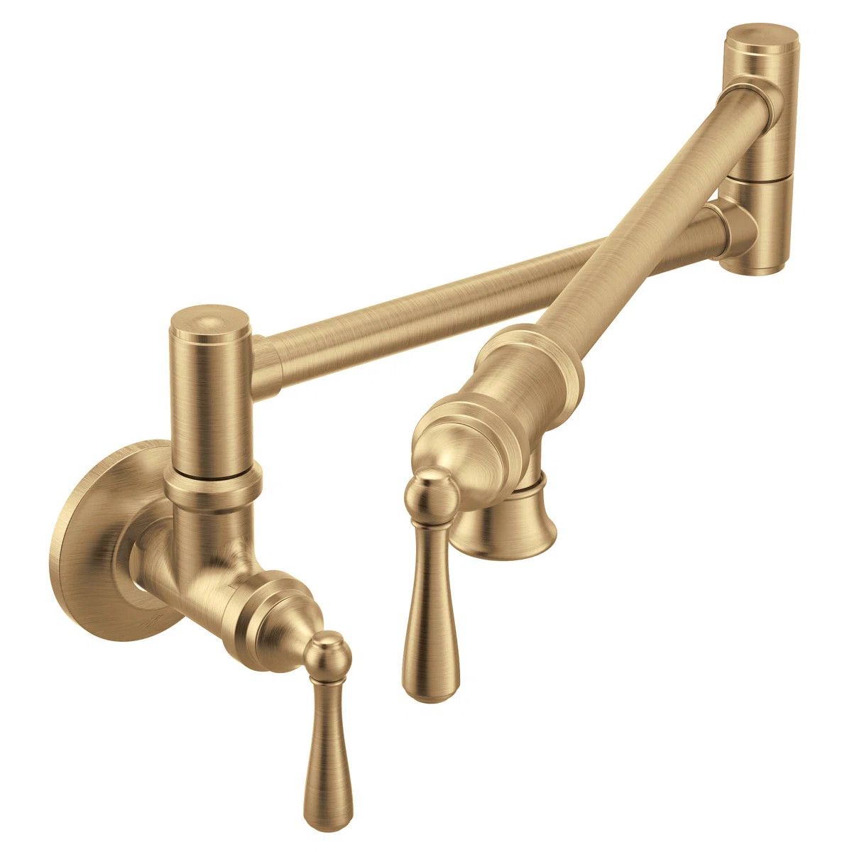 Moen Traditional Wall Mount Swing Arm Folding Pot Filler Kitchen Faucet S664BZG | Wayfair North America
