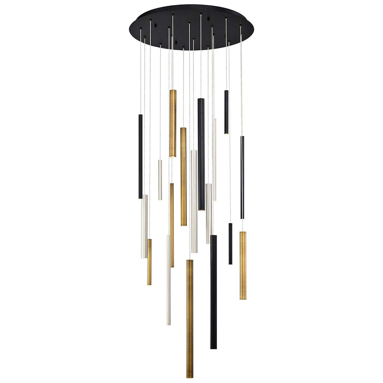 Santana 24" Wide Tri-Color LED Multi Light Pendant | Lamps Plus