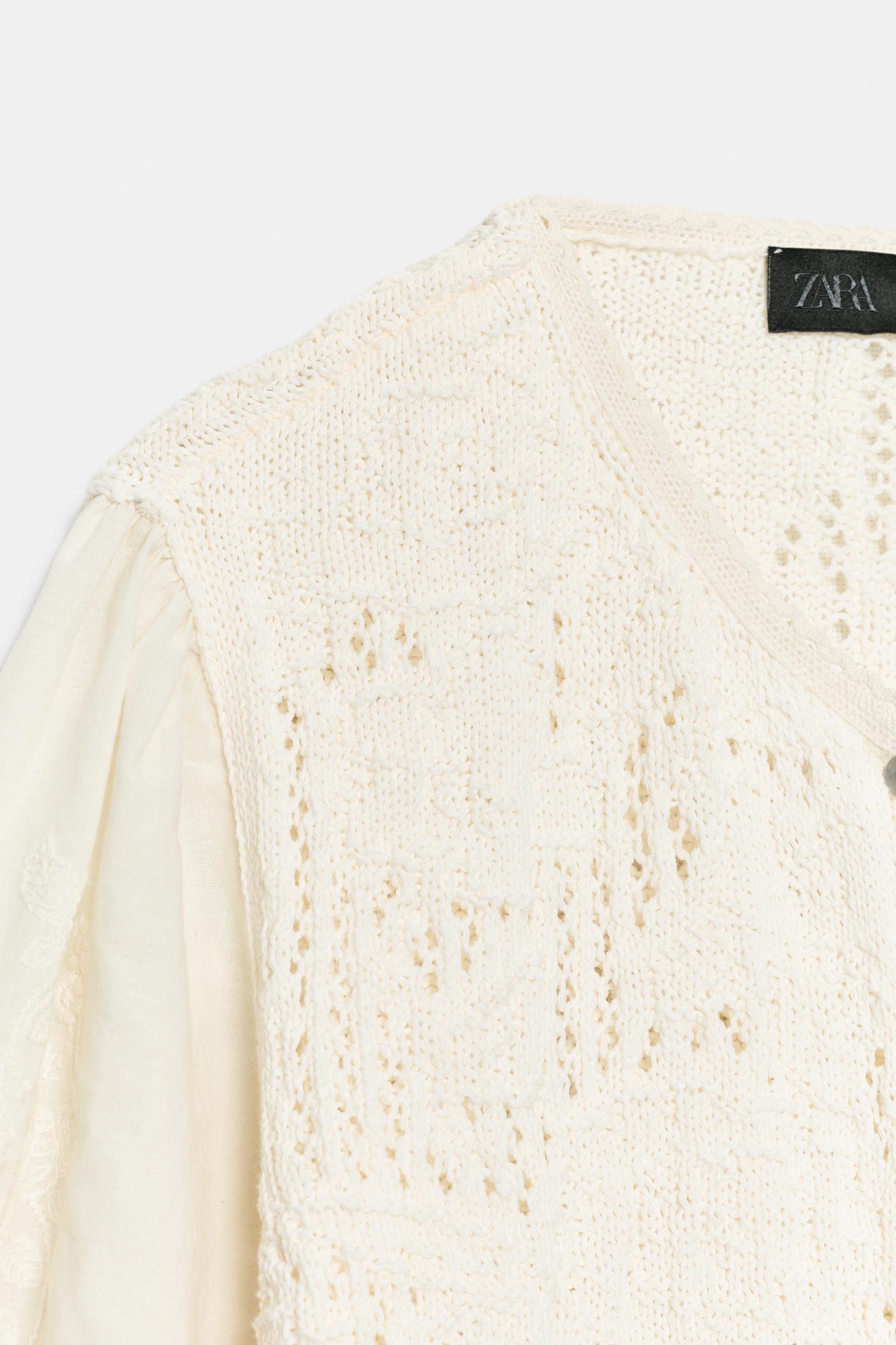 ROMANTIC COMBINATION KNIT JACKET | Zara US