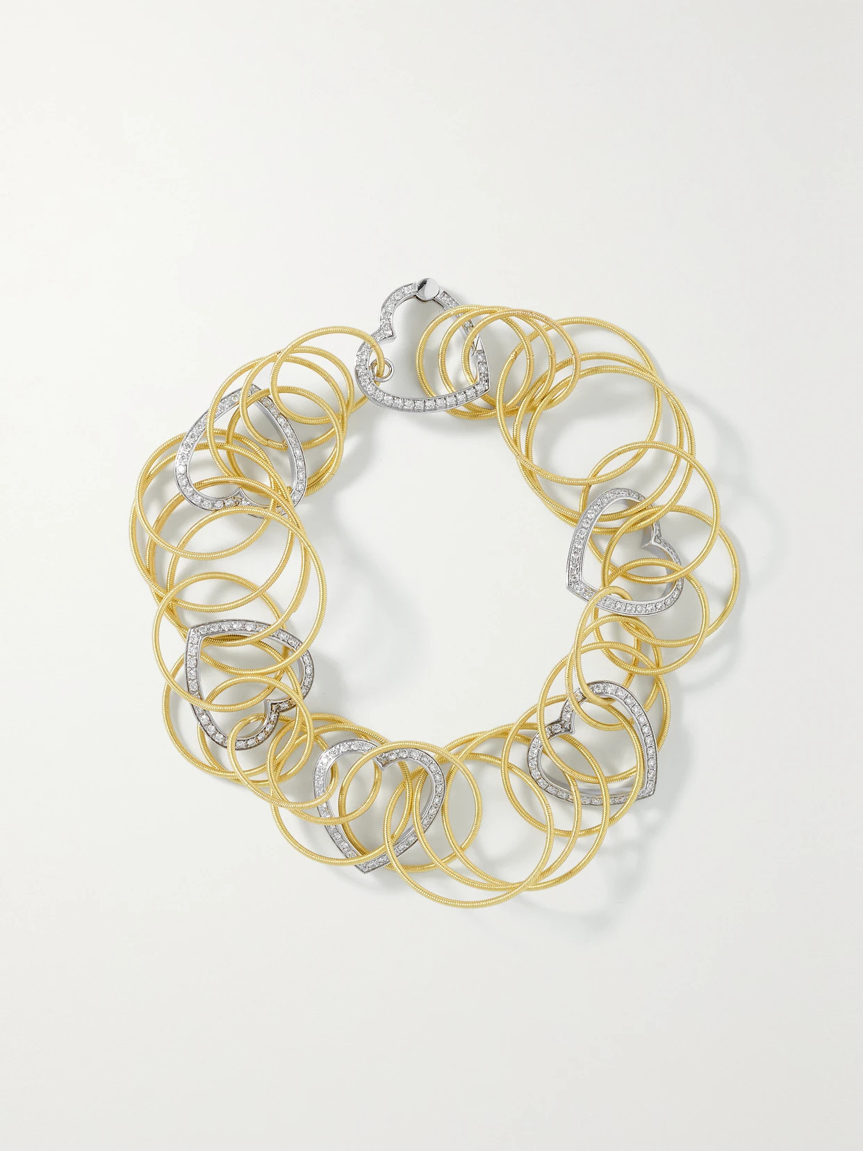 Buccellati - Hawaii 18-karat Yellow And White Gold Diamond Bracelet - One size | NET-A-PORTER (US)