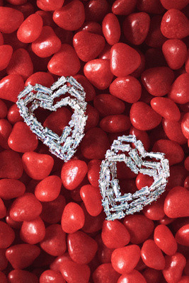 Layered Crystal Heart Earrings | Anthropologie (US)