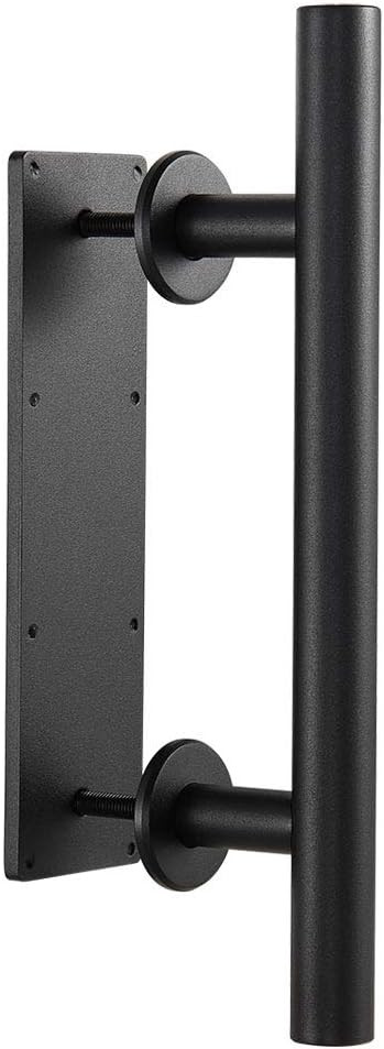 (All-New) Haritoft 12" Sliding Barn Door Handle Pull and Flush Hardware Set, Flat Back-Plate Desi... | Amazon (US)