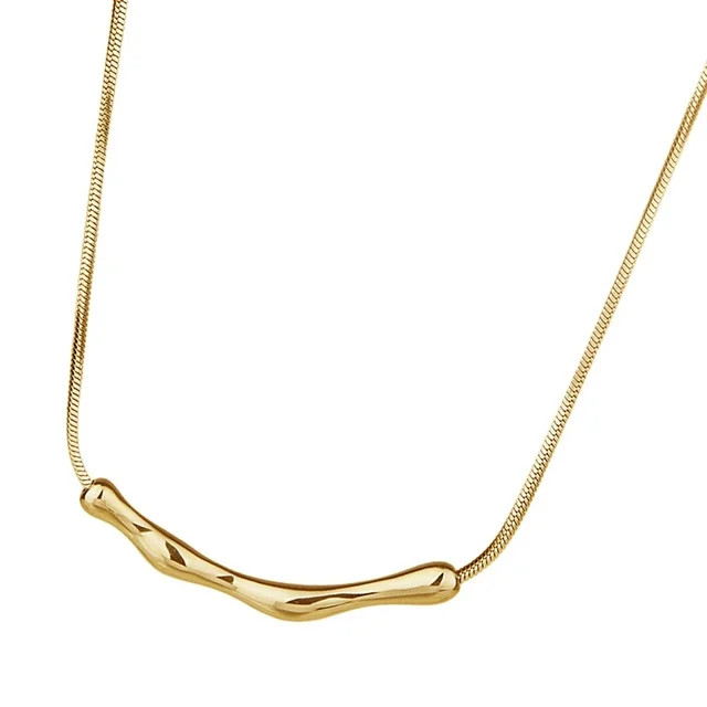 FENOHREFE Fashionable Stainless Steel Collarbone Necklace Women Neck Jewelry Metal Texture Perfec... | Walmart (US)