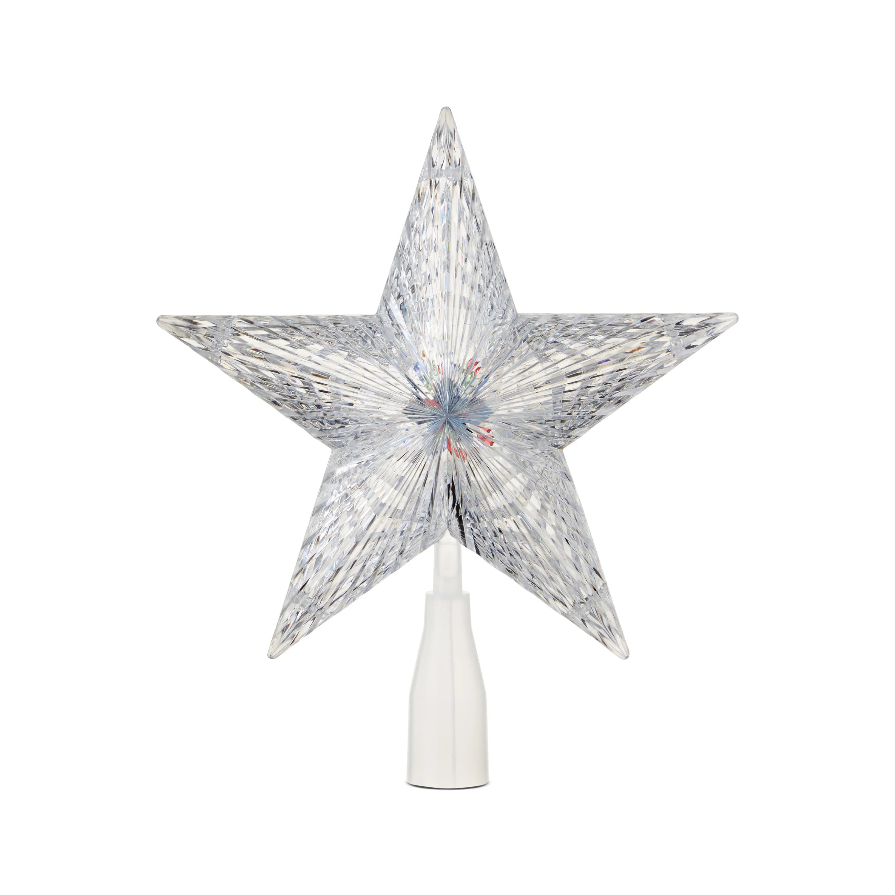 LED Color-Changing Star Christmas Tree Topper, Clear, 10", by Holiday Time | Walmart (US)