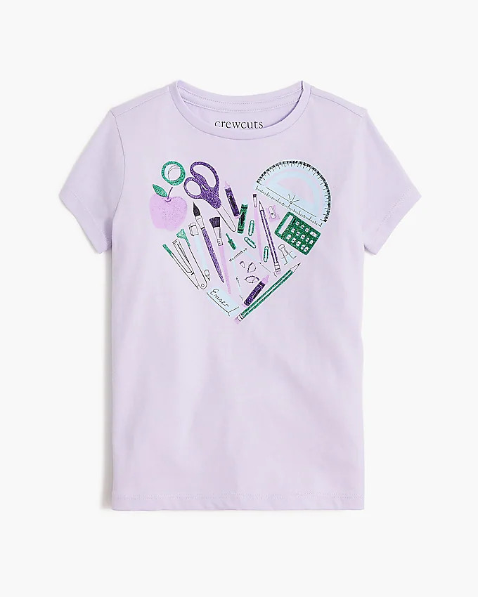 Girls' school supplies graphic tee | J.Crew Factory