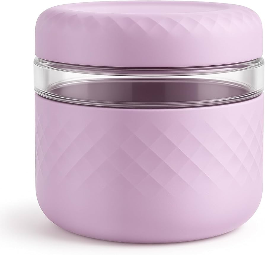 24 oz/3 Cup Glass Lunch Bowl Container with Lid, Leak & Spill Proof | Amazon (US)