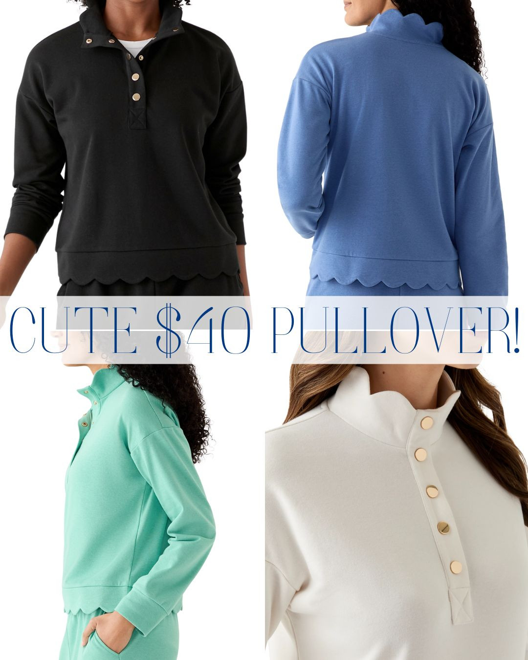 The cutest scalloped-trim pullover! Comes in many colors and only $40!

women’s beauty, outfits, makeup, clothing, bag, purse, dresses, on sale, winter,  travel outfit, maxi dress, coastal grand, southern style, classic style, preppy style, , women’s dresses, transition weather, trendy, stylish, cotton, puff sleeve, short dress, midi dress, maxi dress, classic style, preppy style, shoes, flats, ruffles, scallops, boots, denim, kids, children, women’s, adult, men, tuckernuck, h&m, target, dillards, nordstrom, belk, saks 

 #LTKootd #LTKBeauty