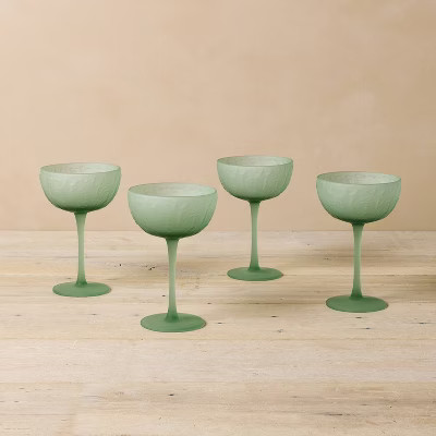 John Derian for Target Set of 4 Coupe Drinkware with Frosted Finish | Target