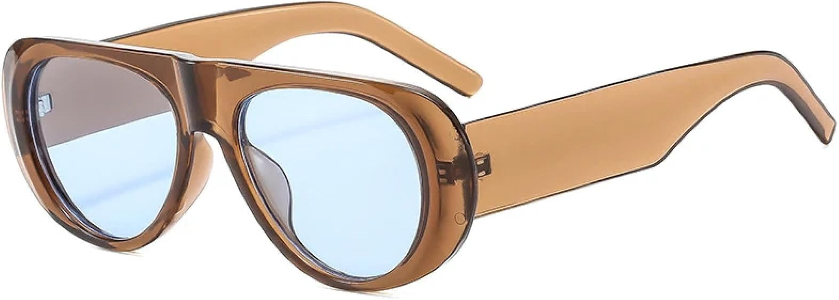 Retro Women Sunglasses Fashion Candy Color Uv400 Men Trending Wide Legs | Amazon (US)