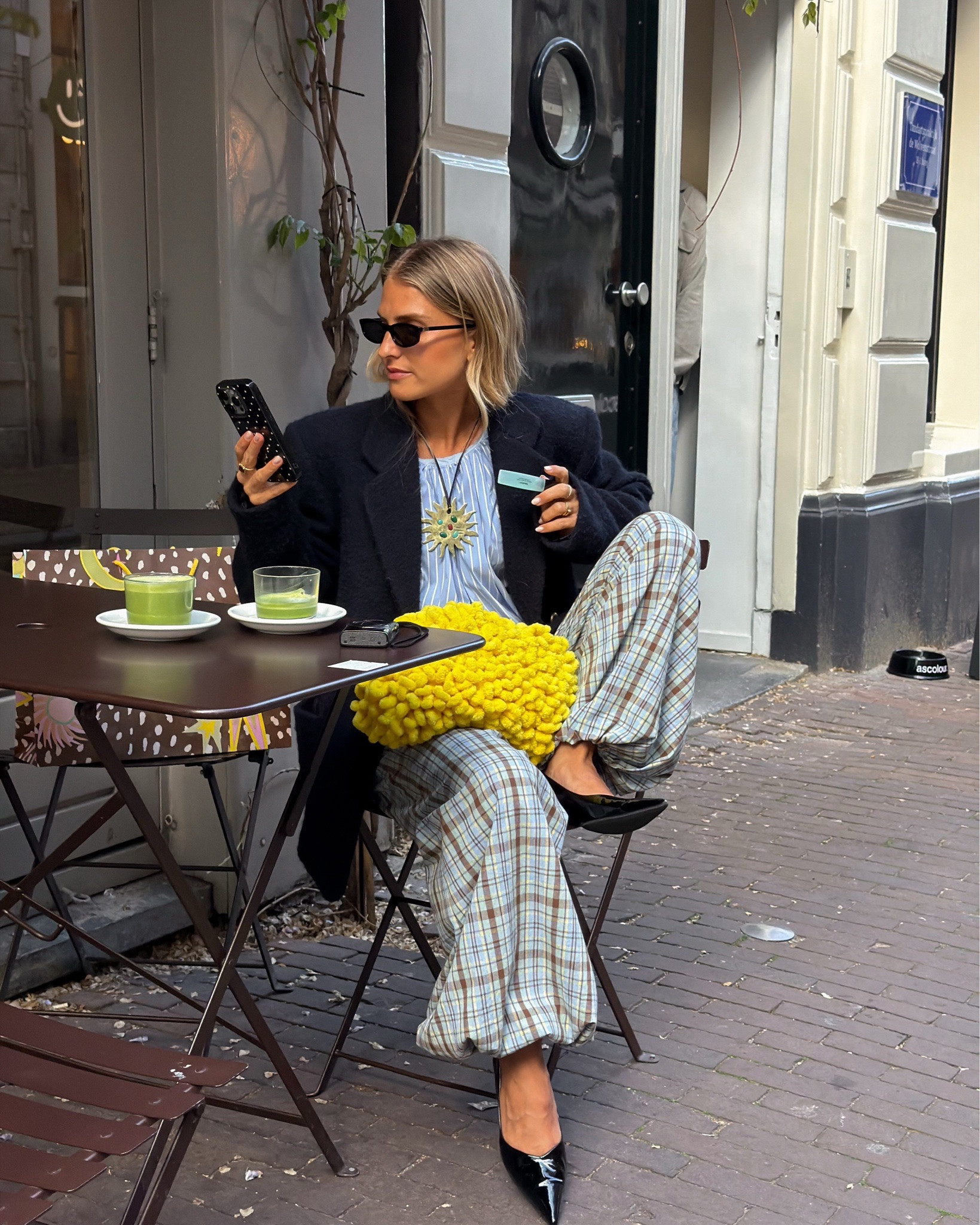 dressed for the occasion and the occasion happened to be Amsterdam with the @neverfullydressed team for their pop-up at keizersgracht 349, 7–17 may 🛵💛✨ (ad)