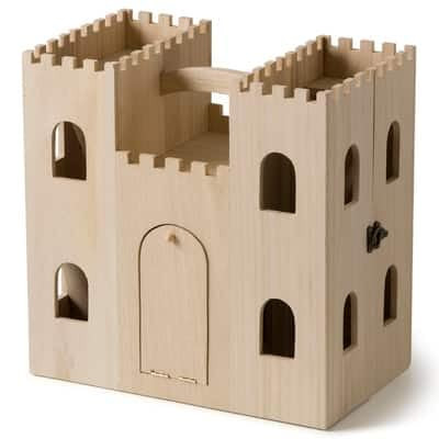 12.5" Wood Castle Dollhouse by Make Market - Unfinished Dollhouse for Kids, Bedroom, Playroom, Ar... | Amazon (US)