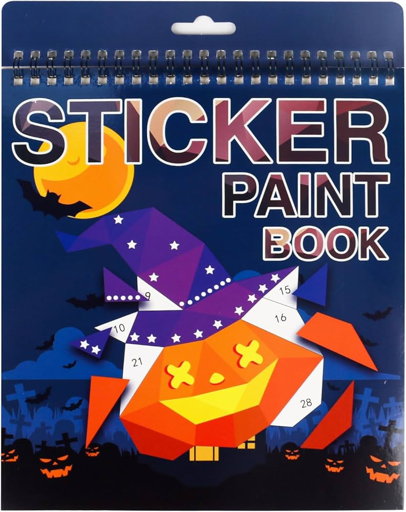 AEAHALY Halloween Reusable Sticker Book Crafts for Kids Ages 4-8 Paint by Sticker Boys and Girls ... | Amazon (US)