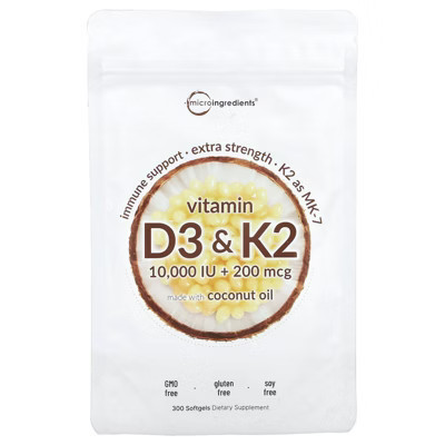 Micro Ingredients Vitamin D3 & K2, 300 Softgels | Target