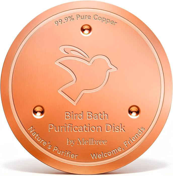 Mellbree Bird Bath Copper Disc, 0.6mm Reinforced 99.99% Pure Copper Cleaning Disk for Physical Sa... | Amazon (US)