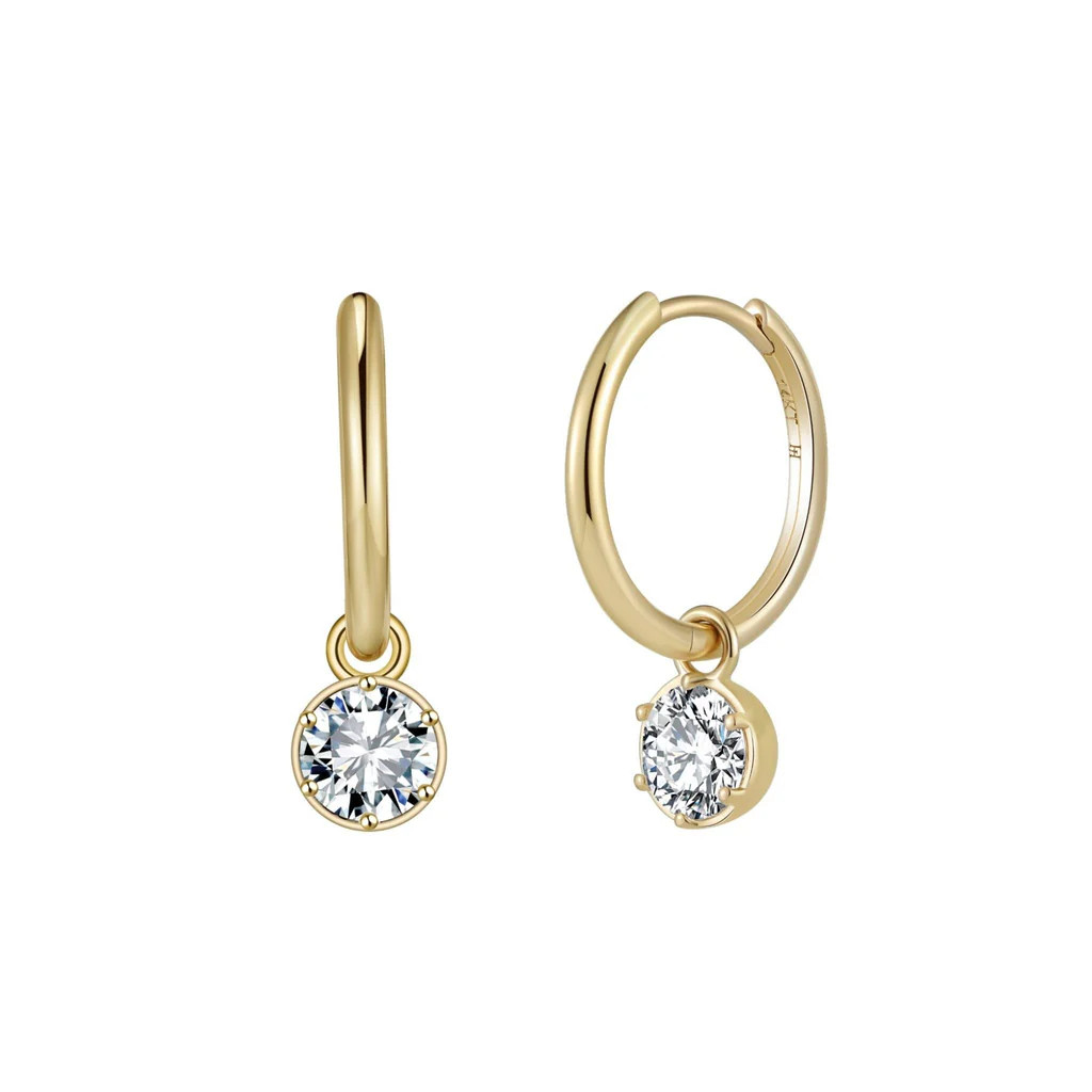The Silver & Moissanite Bubble-Back Earrings | Heavenly London