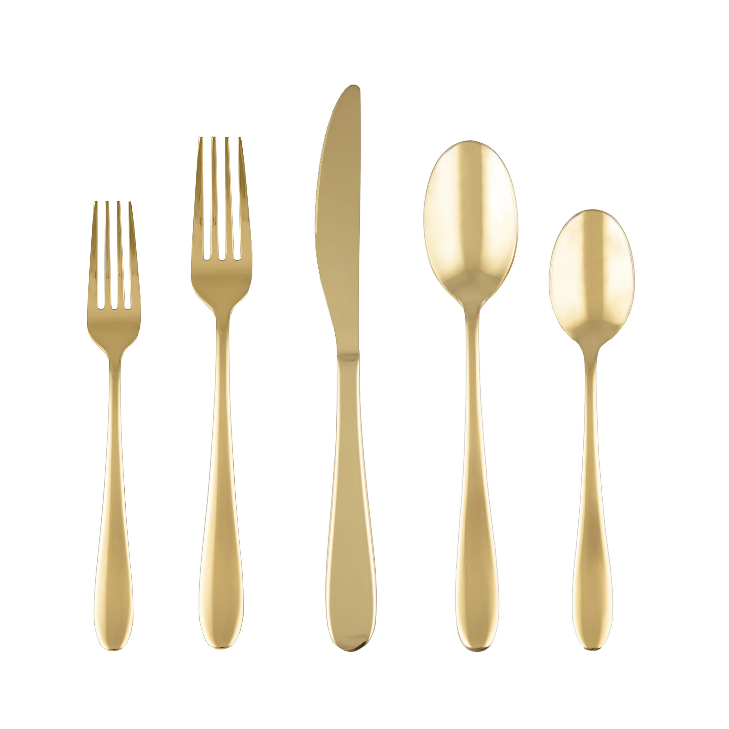 Cambridge Silversmiths Byram Gold 20-Piece Flatware Set, Service for 4 | Walmart (US)