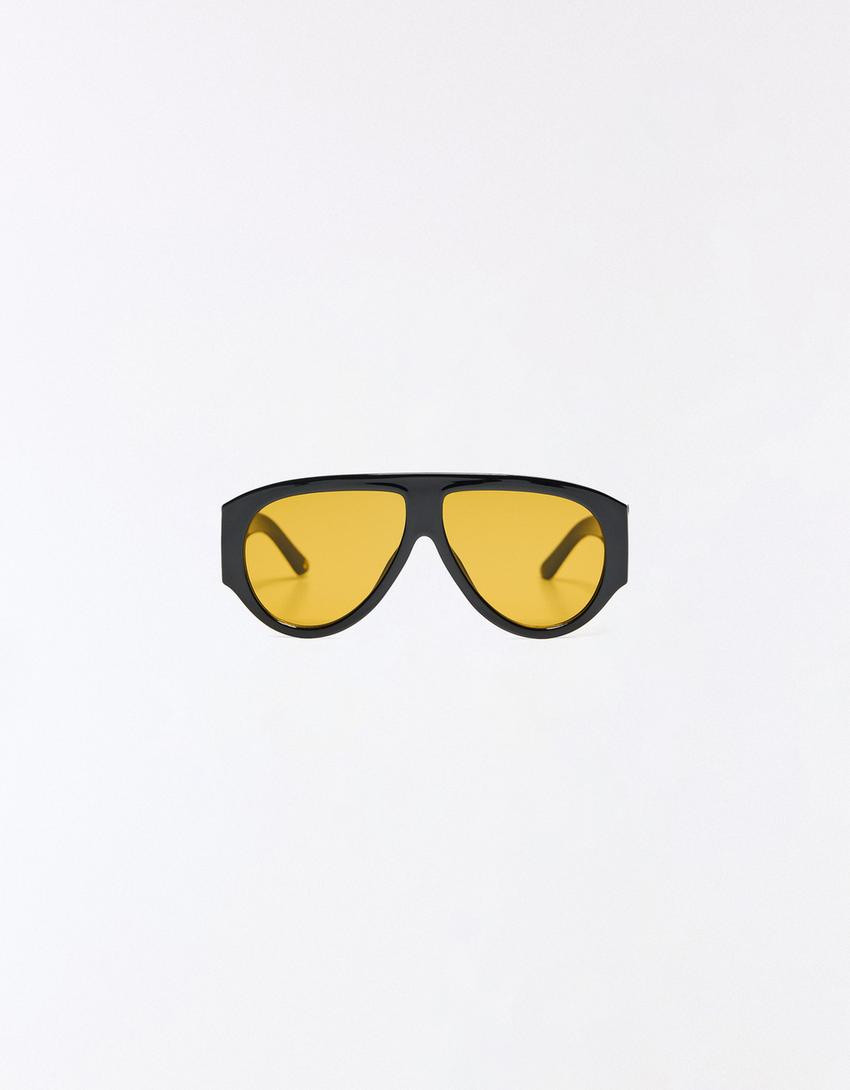 Retro acetate sunglasses - Women | Bershka UK