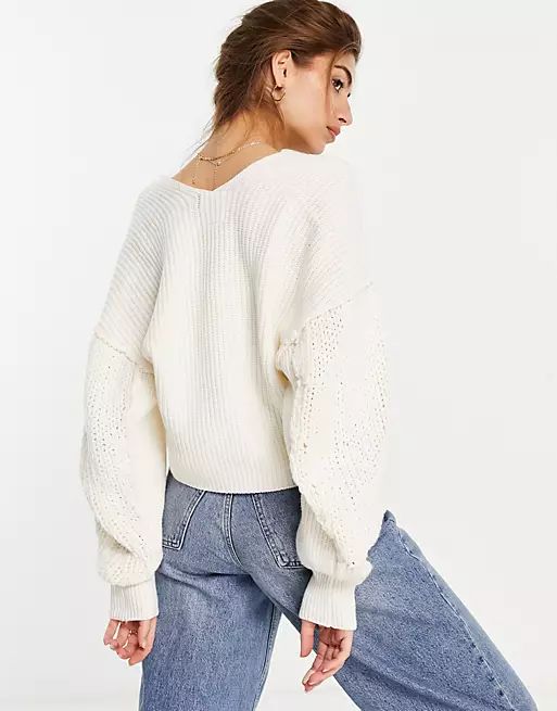 Free People sea bright pullover oversized sweater in chunky knit | ASOS (Global)