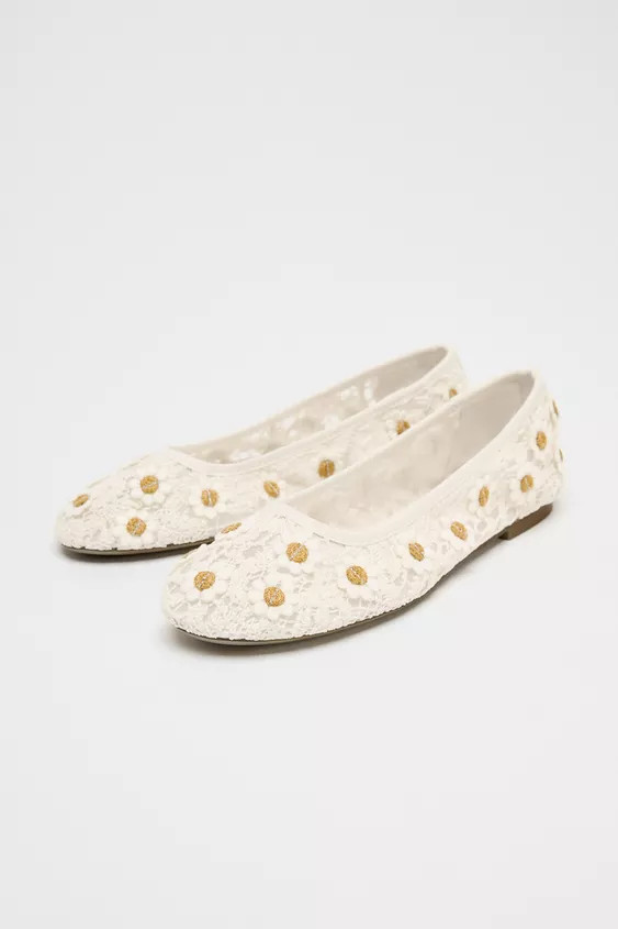 CROCHET DAISY BALLERINAS | Zara US