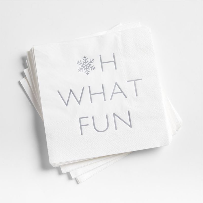 Oh What Fun Paper Lunch Napkins, Set of 20 | Crate and Barrel | Crate & Barrel