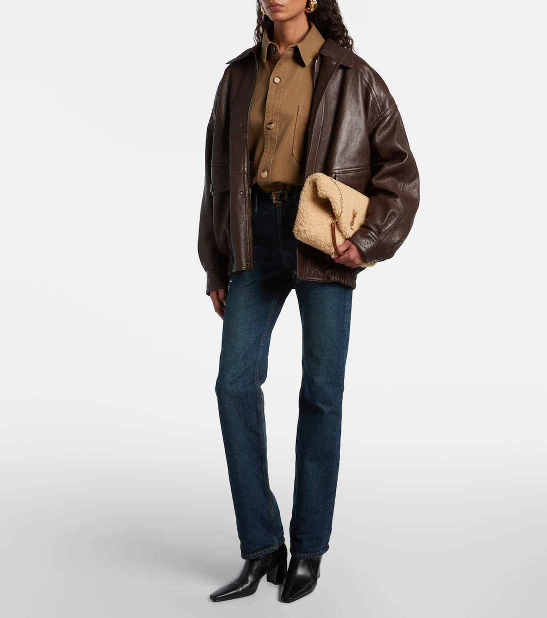 Cassandre Envelope shearling shoulder bag | Mytheresa (INTL)