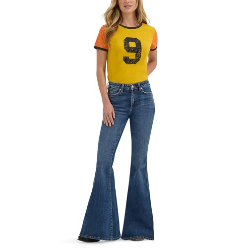 Wrangler Women's x Wilson Lainey Bell-Bottom, Baskin Blue Wash | Amazon (US)