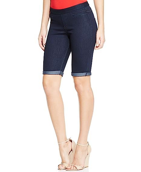 Hue Women's Original Denim Cabana Boyfriend Shorts | Amazon (US)